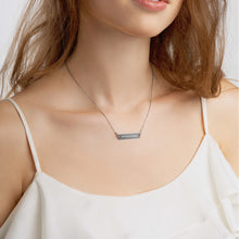 Load image into Gallery viewer, #TinyKindness Engraved Bar Chain Necklace